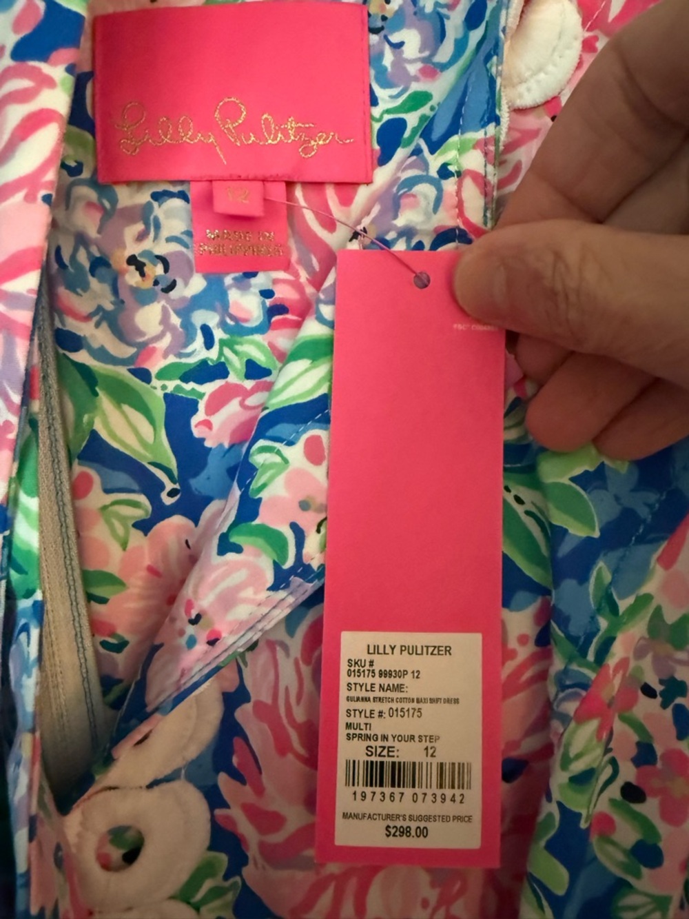 Lilly Pulitzer Vibrant Blue and Pink Maxi Dress - Picture 3 of 3